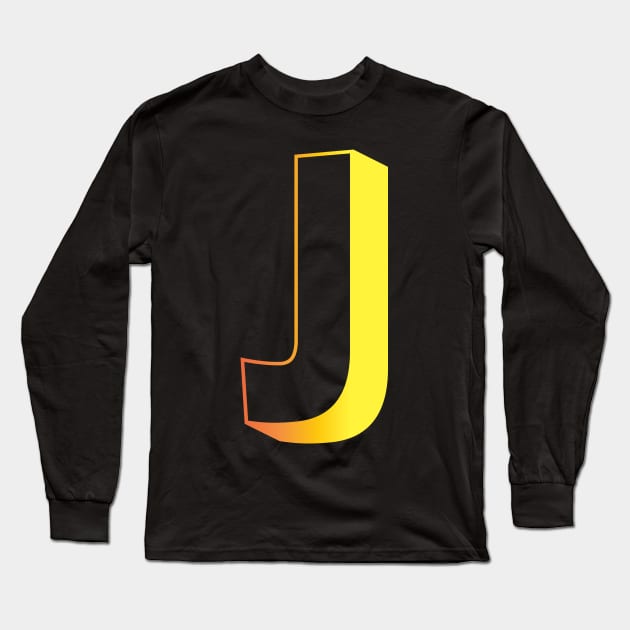 Letter J Letter Art Long Sleeve T-Shirt by EKSU17